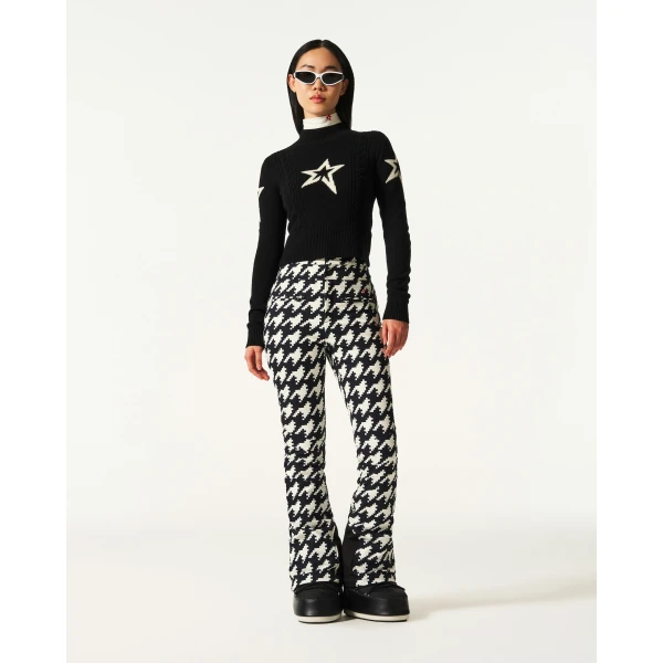 Perfect Moment Cable Merino Wool Sweater in Black, view 2 | Sweaters | Luxury Shoes 