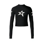 Perfect Moment Cable Merino Wool Sweater in Black | Sweaters | Luxury Shoes 