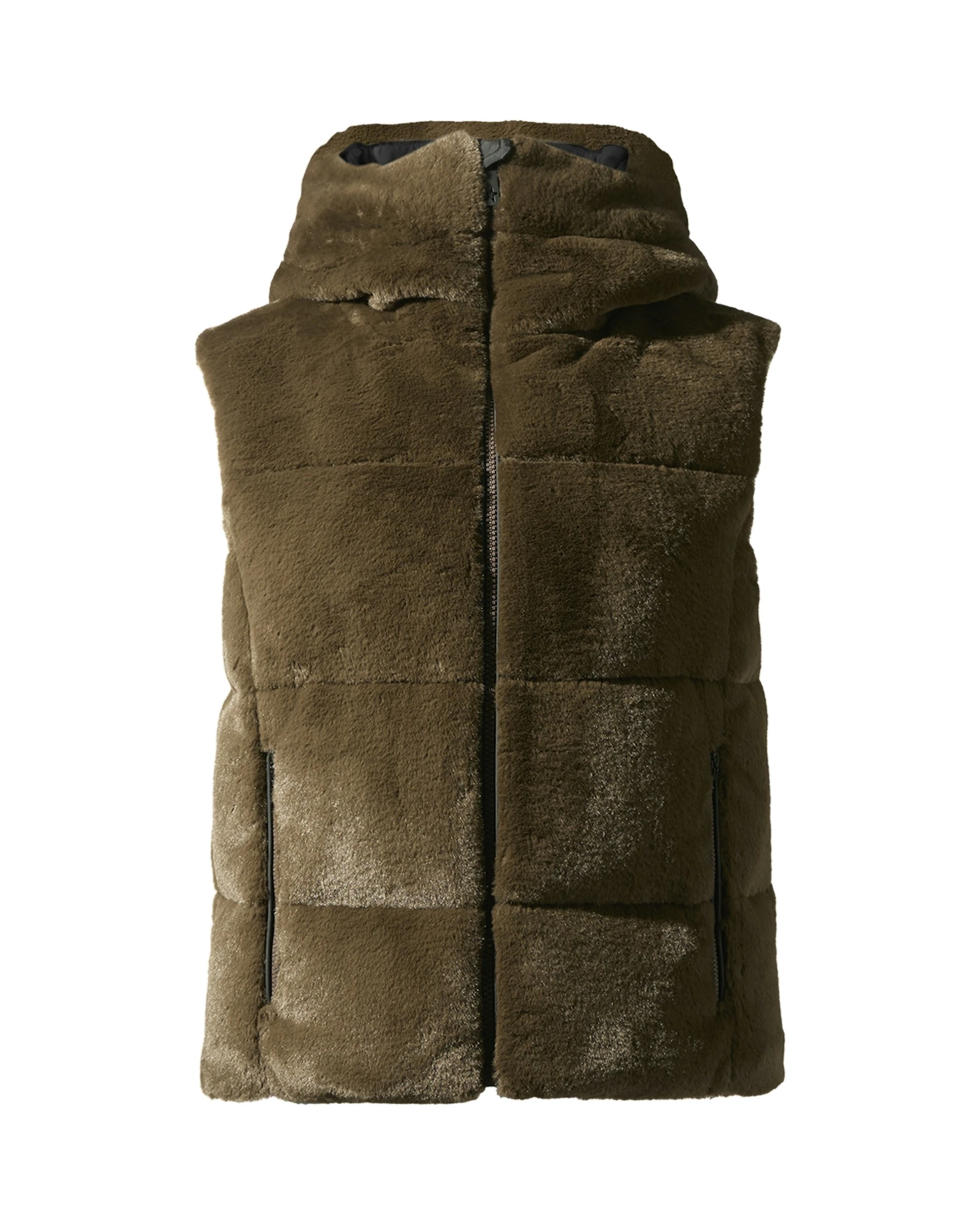 Perfect Moment Celia Faux Fur Down Gilet in Brown Perfect Moment Celia Faux Fur Down Gilet in Brown | Vests | Luxury Shoes