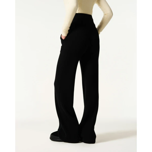 Perfect Moment Chalet Merino Wool Knitted Pant in Black, view 4 | Pants | Luxury Shoes 