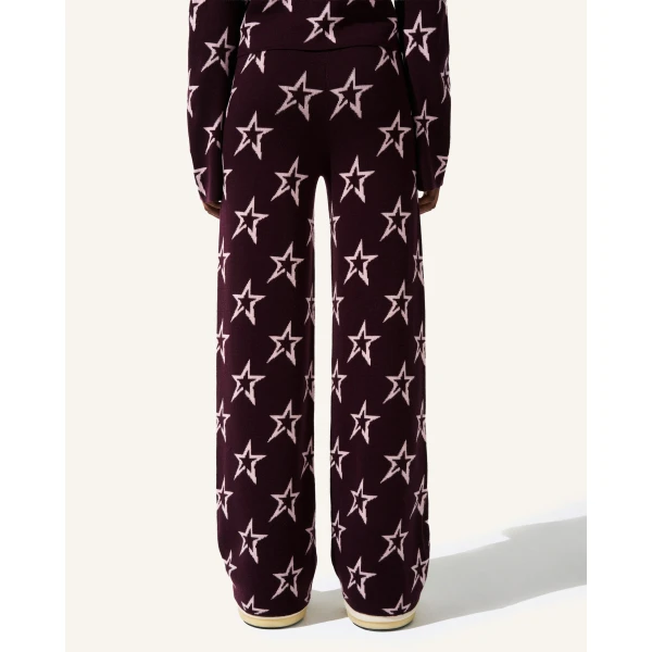 Perfect Moment Chalet Merino Wool Knitted Pant in Burgundy 2235, view 3 | Pants | Luxury Shoes 