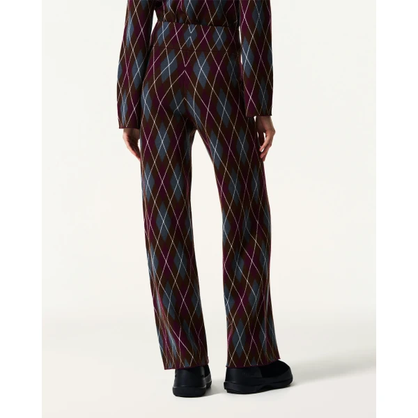 Perfect Moment Chalet Merino Wool Knitted Pant in Burgundy, view 4 | Pants | Luxury Shoes 