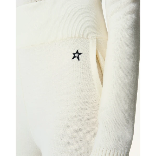 Perfect Moment Chalet Merino Wool Knitted Pant in Snow White, view 4 | Pants | Luxury Shoes 