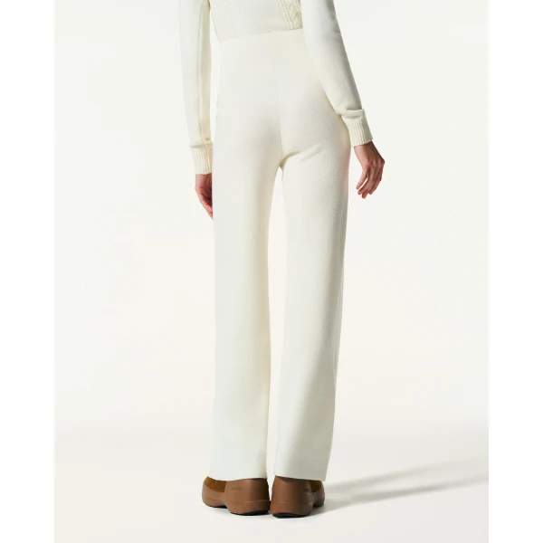 Perfect Moment Chalet Merino Wool Knitted Pant in Snow White, view 5 | Pants | Luxury Shoes 
