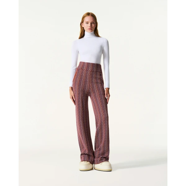 Perfect Moment Chalet Merino Wool Knitted Pant in Wine, view 2 | Pants | Luxury Shoes 