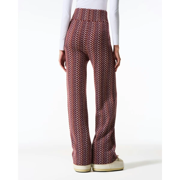 Perfect Moment Chalet Merino Wool Knitted Pant in Wine, view 4 | Pants | Luxury Shoes 