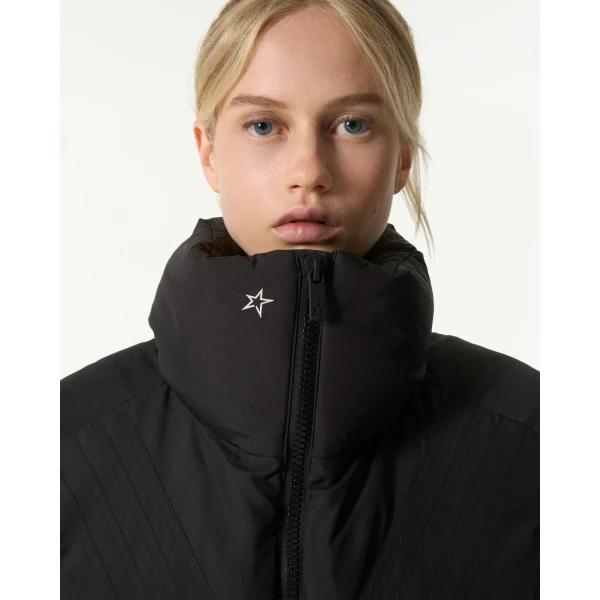 Perfect Moment Chevron Down Gilet in Black, view 4 | Vests | Luxury Shoes 