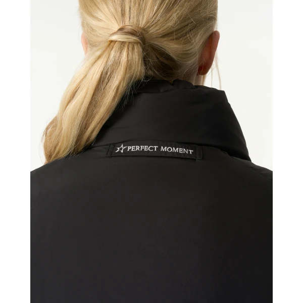 Perfect Moment Chevron Down Gilet in Black, view 5 | Vests | Luxury Shoes 