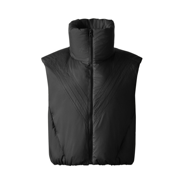 Perfect Moment Chevron Down Gilet in Black | Vests | Luxury Shoes 