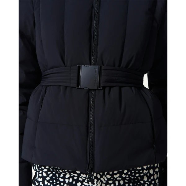 Perfect Moment Classic Waisted Down Ski Jacket in Black, view 4 | Jackets | Luxury Shoes 