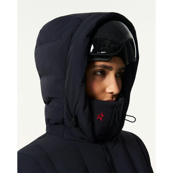 Perfect Moment Classic Waisted Down Ski Jacket in Black, view 6 | Jackets | Luxury Shoes 