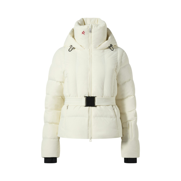 Perfect Moment Classic Waisted Down Ski Jacket in Snow White | Jackets | Luxury Shoes 
