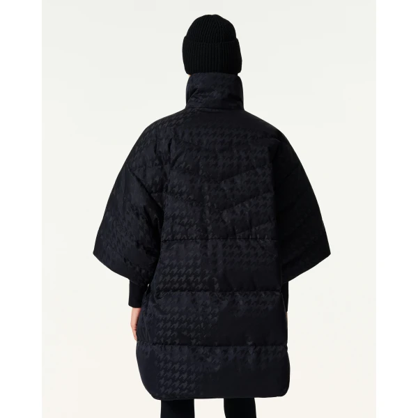 Perfect Moment Cosmo Cape Jacket in Black Houndstooth, view 5 | Jackets | Luxury Shoes 