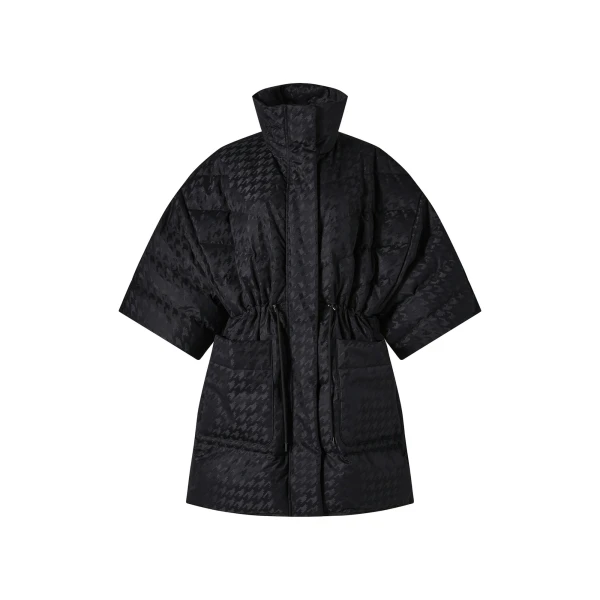 Perfect Moment Cosmo Cape Jacket in Black Houndstooth | Jackets | Luxury Shoes 