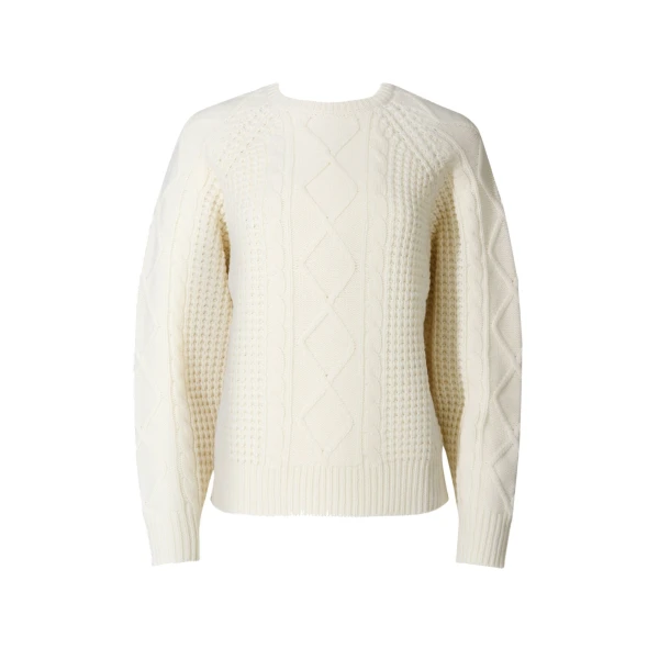 Crystal Merino Wool Sweater in Cream