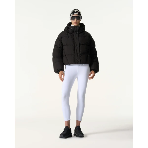Perfect Moment Down Cropped Puffer Jacket in Black, view 2 | Jackets | Luxury Shoes 