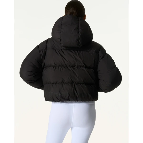 Perfect Moment Down Cropped Puffer Jacket in Black, view 4 | Jackets | Luxury Shoes 