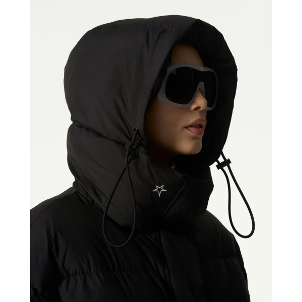 Perfect Moment Down Cropped Puffer Jacket in Black, view 5 | Jackets | Luxury Shoes 