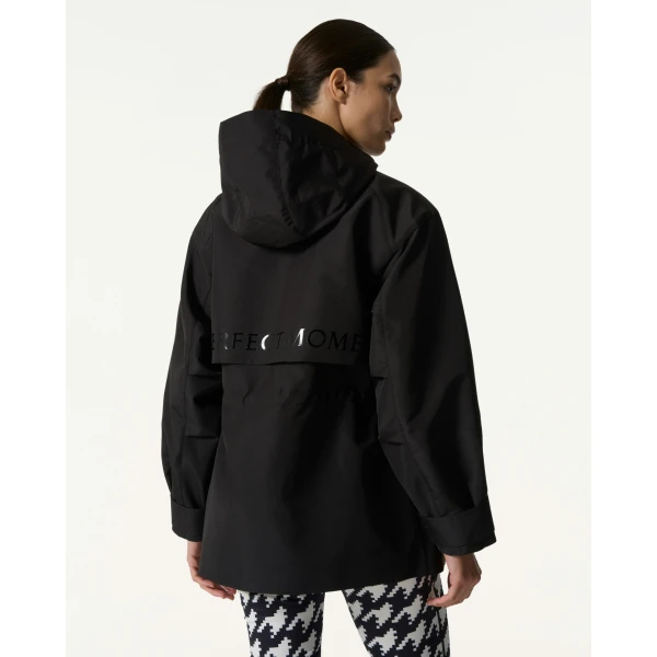 Perfect Moment Drawstring Windbreaker Jacket in Black, view 3 | Jackets | Luxury Shoes 