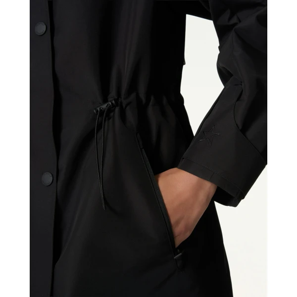 Perfect Moment Drawstring Windbreaker Jacket in Black, view 4 | Jackets | Luxury Shoes 