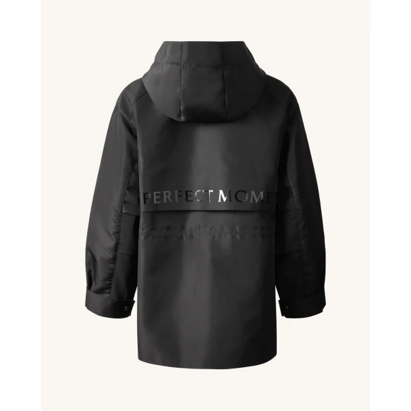 Perfect Moment Drawstring Windbreaker Jacket in Black, view 6 | Jackets | Luxury Shoes 