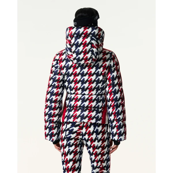 Perfect Moment Duvet Down Ski Jacket in Houndstooth, view 4 | Jackets | Luxury Shoes 
