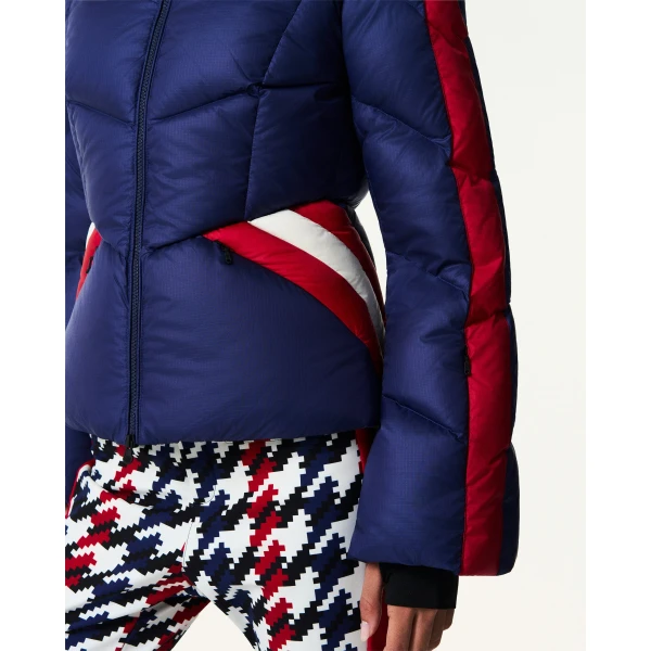Perfect Moment Duvet Down Ski Jacket in Navy, view 4 | Jackets | Luxury Shoes 