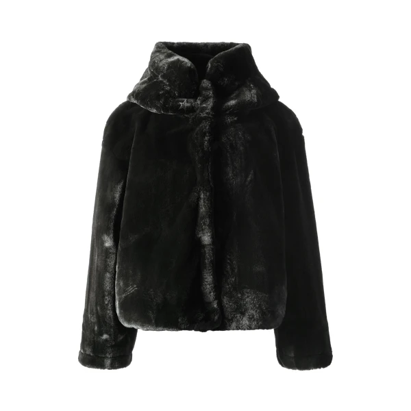 Perfect Moment Faux Fur Hoodie in Black | Jackets | Luxury Shoes 