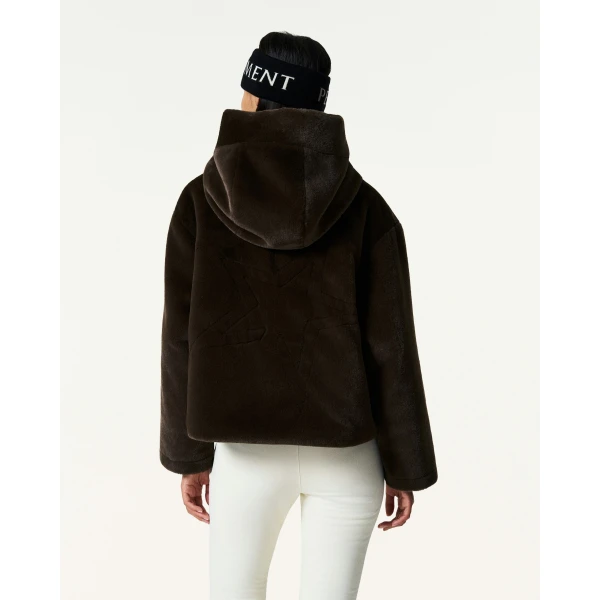 Perfect Moment Faux Fur Hoodie in Brown, view 5 | Jackets | Luxury Shoes 