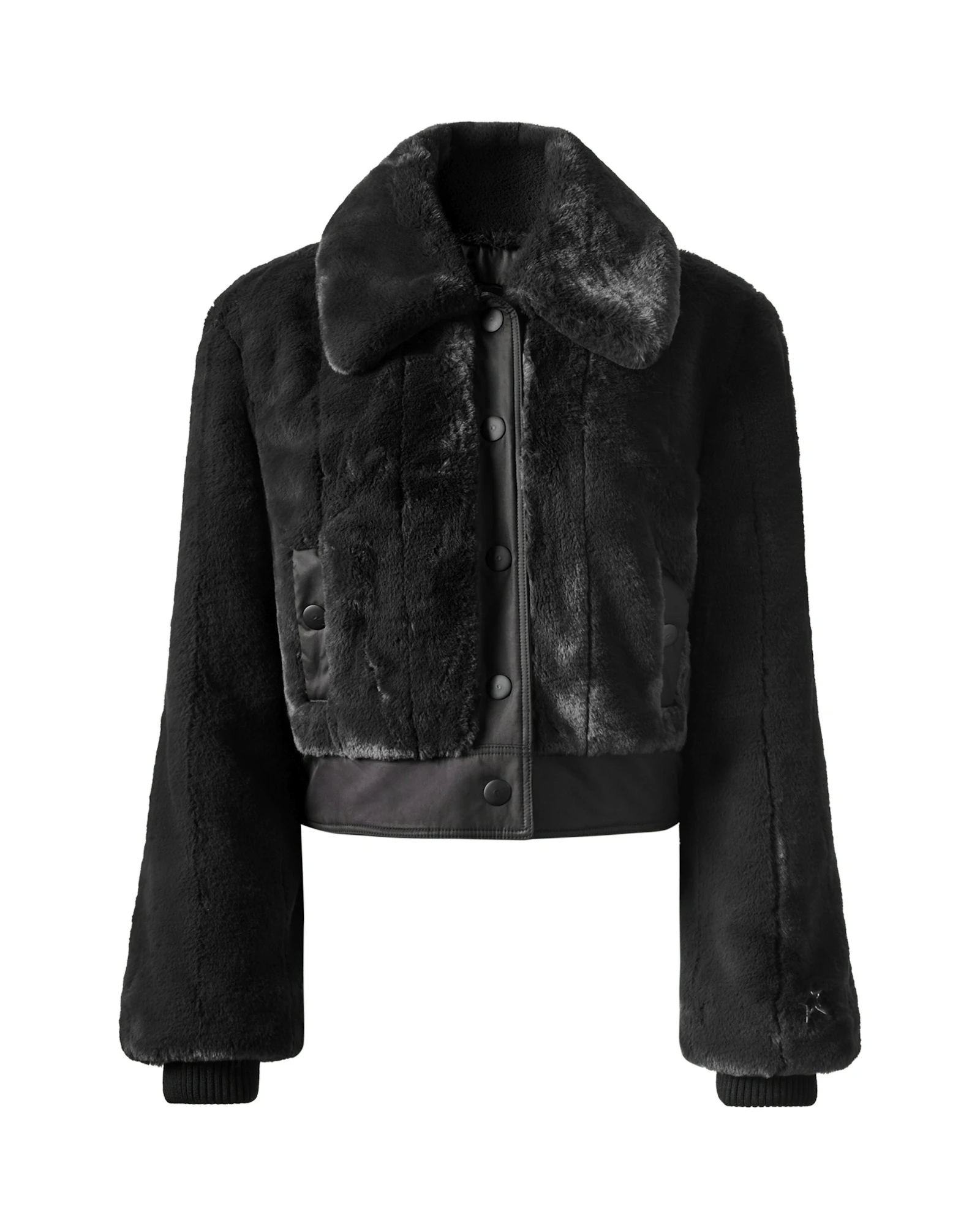 Perfect Moment Giorgia Faux Fur Cropped Jacket in Black Perfect Moment Giorgia Faux Fur Cropped Jacket in Black | Jackets | Luxury Shoes