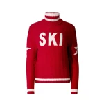 Perfect Moment Glacier Merino Wool Turtleneck Sweater in Red | Turtlenecks | Luxury Shoes 
