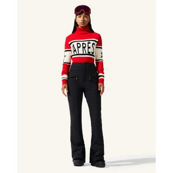Perfect Moment High-Waist Aurora Flare Ski Pant in Black 2192, view 2 | Pants | Luxury Shoes 