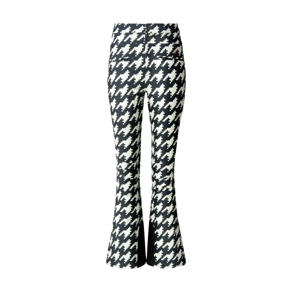 Perfect Moment High-Waist Aurora Flare Ski Pant in Black and White Houndstooth | Pants | Luxury Shoes 