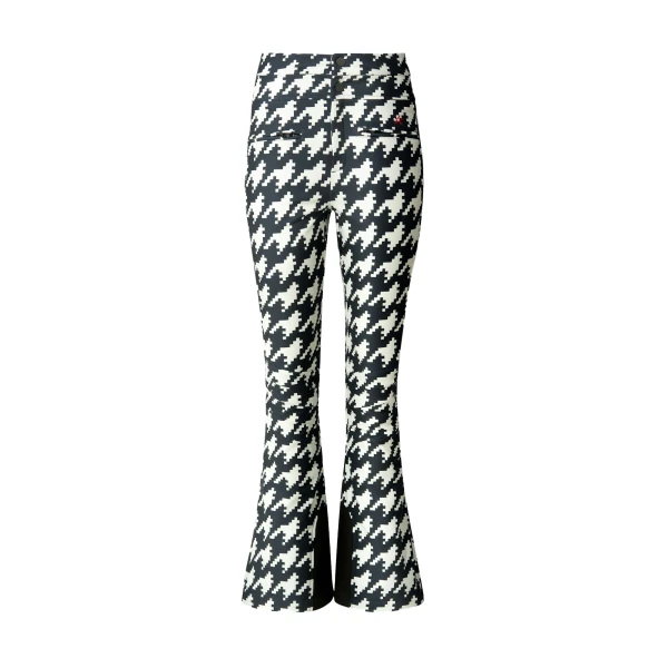 Perfect Moment High-Waist Aurora Flare Ski Pant in Black and White Houndstooth | Pants | Luxury Shoes 