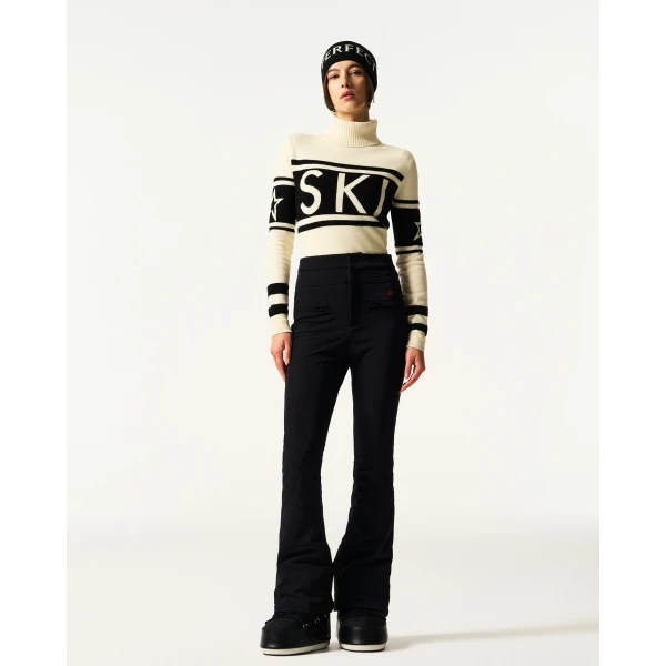 Perfect Moment High-Waist Aurora Flare Ski Pant in Black, view 2 | Pants | Luxury Shoes 