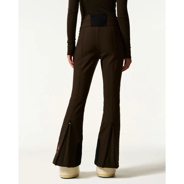 Perfect Moment High-Waist Aurora Flare Ski Pant in Brown, view 4 | Pants | Luxury Shoes 