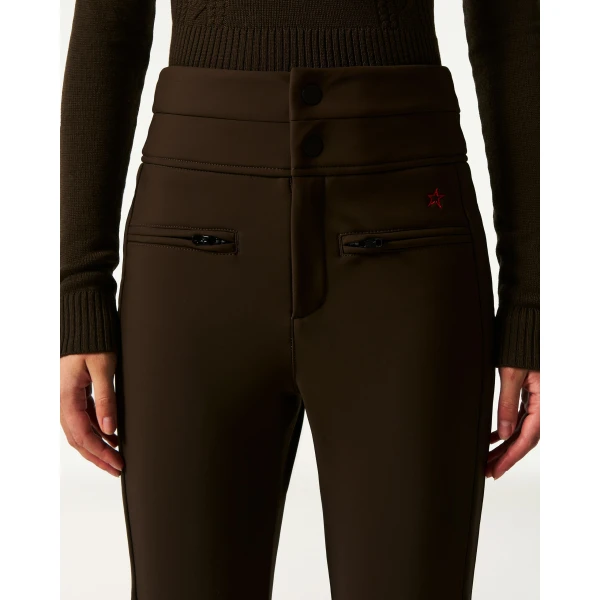 Perfect Moment High-Waist Aurora Flare Ski Pant in Brown, view 6 | Pants | Luxury Shoes 