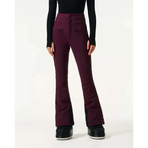 Perfect Moment High-Waist Aurora Flare Ski Pant in Burgundy, view 3 | Pants | Luxury Shoes 