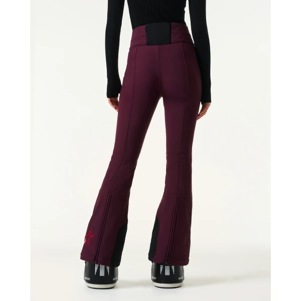 Perfect Moment High-Waist Aurora Flare Ski Pant in Burgundy, view 4 | Pants | Luxury Shoes 