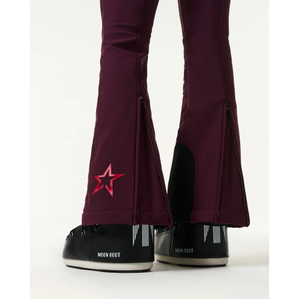 Perfect Moment High-Waist Aurora Flare Ski Pant in Burgundy, view 5 | Pants | Luxury Shoes 