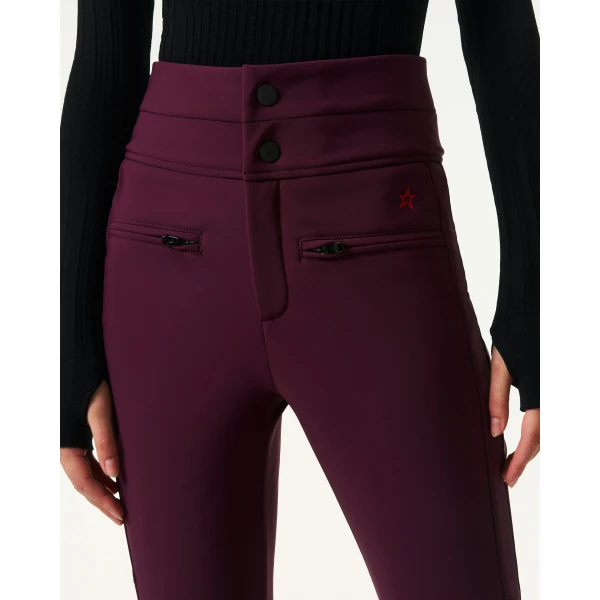 Perfect Moment High-Waist Aurora Flare Ski Pant in Burgundy, view 6 | Pants | Luxury Shoes 