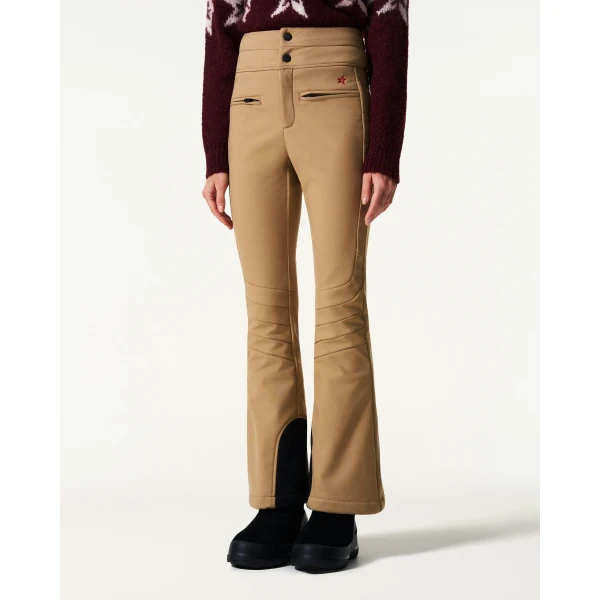 Perfect Moment High-Waist Aurora Flare Ski Pant in Camel, view 2 | Pants | Luxury Shoes 