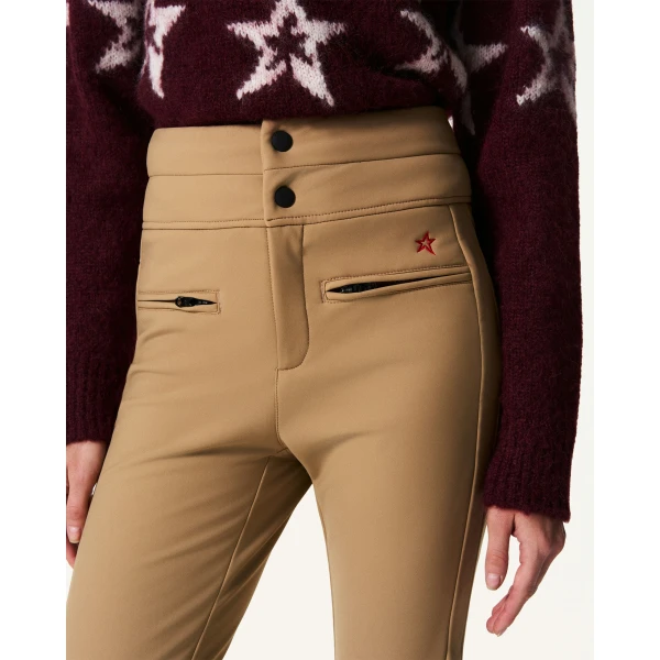 Perfect Moment High-Waist Aurora Flare Ski Pant in Camel, view 4 | Pants | Luxury Shoes 