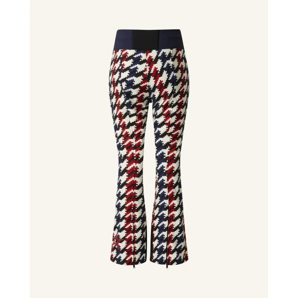 Perfect Moment High-Waist Aurora Flare Ski Pant in Houndstooth, view 6 | Pants | Luxury Shoes 