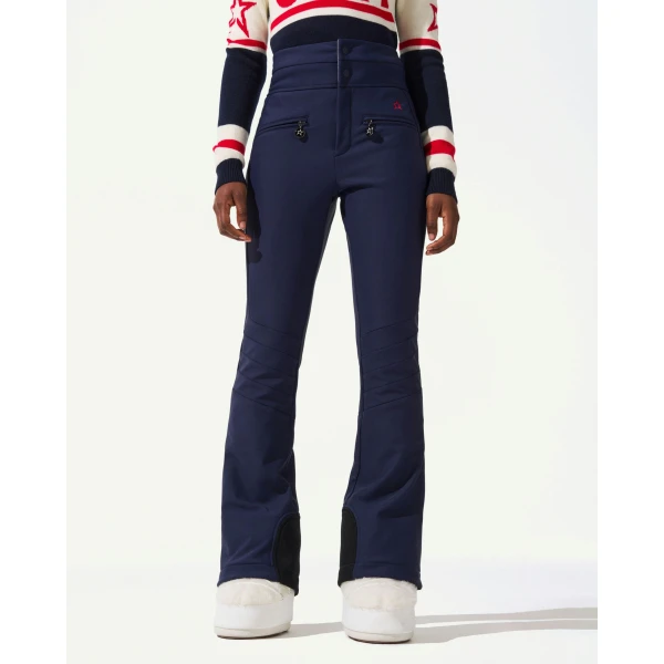 Perfect Moment High-Waist Aurora Flare Ski Pant in Navy 2191, view 3 | Pants | Luxury Shoes 