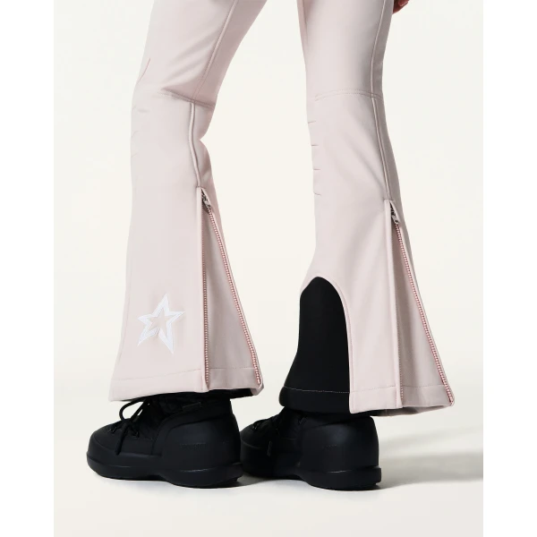 Perfect Moment High-Waist Aurora Flare Ski Pant in Oyster Pink, view 5 | Pants | Luxury Shoes 