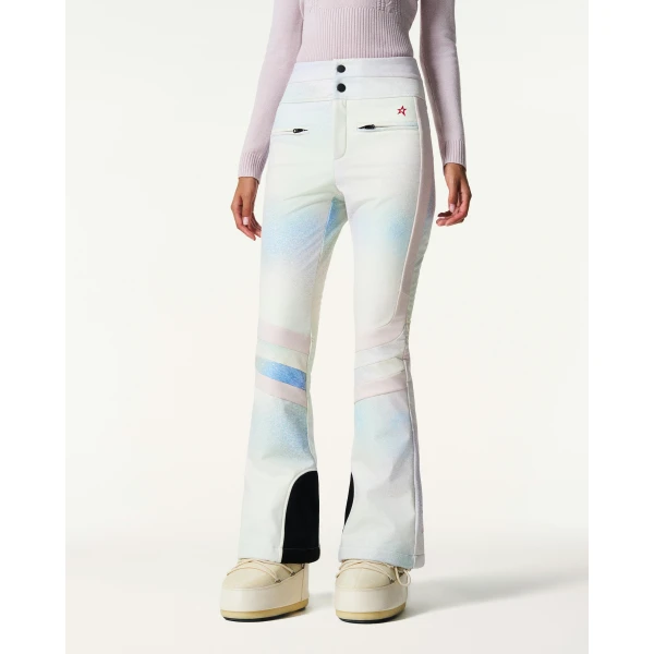 Perfect Moment High-Waist Aurora Flare Ski Pant in Pastel Rainbow, view 3 | Pants | Luxury Shoes 