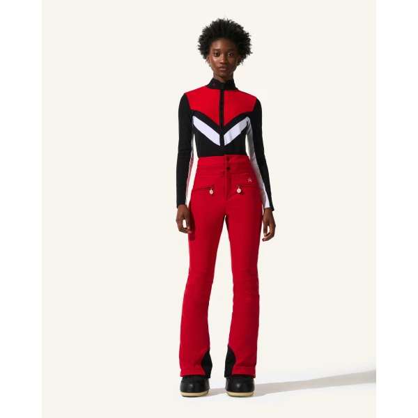 Perfect Moment High-Waist Aurora Flare Ski Pant in Red 1702, view 2 | Pants | Luxury Shoes 