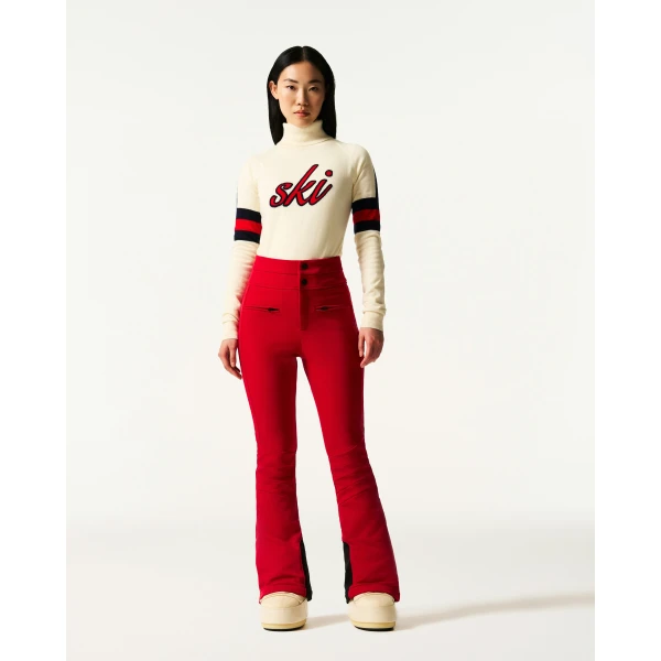 Perfect Moment High-Waist Aurora Flare Ski Pant in Red, view 2 | Pants | Luxury Shoes 