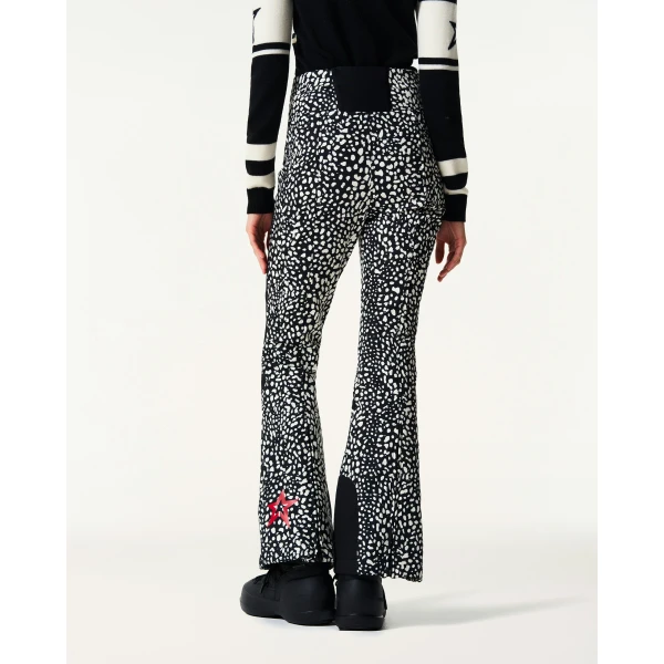 Perfect Moment High-Waist Aurora Flare Ski Pant in Snow Leopard, view 4 | Pants | Luxury Shoes 